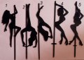Дама Мацка Танцьорка на пилон пластмасов черен топер украса декор за торта ергенско парти, снимка 1 - Други - 32991428