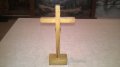 Кръст от дърво и метал настолен, снимка 9