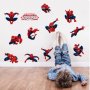 11 малки спайдърмен Spiderman стикер постер лепенка за стена и мебел детска стая самозалепващ