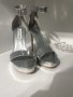 Сребристи обувки 12 см ток, снимка 1 - Дамски обувки на ток - 37063911