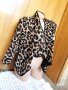 Късо леопардово сако от шифон С, снимка 3