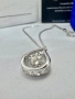Сребърно колие с мойсанит (диамант) 1 карат , снимка 9