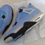 Nike Air Jordan 4 Retro UNC Размер 43 Номер 27.5см Стелка Нови Мъжки Кецове Обувки Маратонки Сини , снимка 6