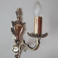 Луксозен аплик за стена-бароков старинен,винтидж,осветтително тяло,лампа, снимка 11 - Лампи за стена - 39550073