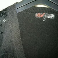 Черно болеро с паети Coolcat, снимка 2 - Блузи с дълъг ръкав и пуловери - 26319996