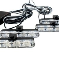 LED безжични предупредителни мигащи светлини аварийни блиц лампи 4 лед, снимка 3 - Аксесоари и консумативи - 43723221