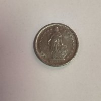 Швейцария  1/2 франк 1968 година ж40, снимка 2 - Нумизматика и бонистика - 43349551