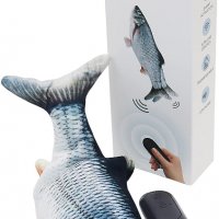 Интерактивна риба с дистанционно Floppy Fish Cat Toy, снимка 1 - За котки - 36616561