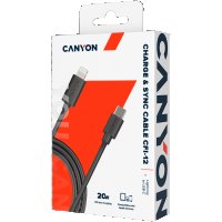 Зареждащ кабел CANYON СFI-12, cable Type C to lightning, 2М, Черен SS30241, снимка 2 - USB кабели - 40063169