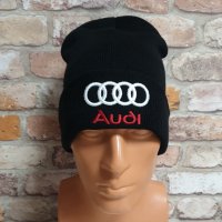 Нова зимна шапка на автомобилната марка Ауди (Audi) с подгъв, снимка 3 - Шапки - 43280558