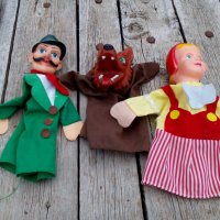Стари кукли за куклен театър,Червената шапчица, снимка 1 - Антикварни и старинни предмети - 27063867