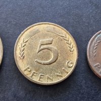 Монети . Германия. 1, 5 и 10 пфенига. 1950 година., снимка 4 - Нумизматика и бонистика - 38160577