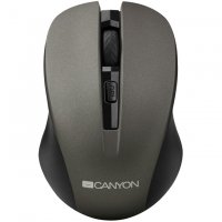 Мишка Безжична Canyon CNE-CMSW1сива 3 btn Grey Wireless Optical Mouse, снимка 1 - Клавиатури и мишки - 12043653