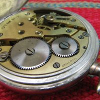 Сребърен джобен часовник с позлата, снимка 6 - Антикварни и старинни предмети - 28423617