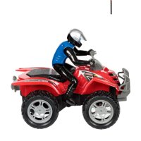 Детска играчка, състезател с АТВ , червено, снимка 2 - Коли, камиони, мотори, писти - 44042247