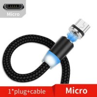 магнитен кабел: micro USB или type C или Lightning, снимка 5 - USB кабели - 24559716