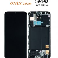 Нов Оригинален LCD Дисплей + Тъч скрийн + Рамка за SAMSUNG A415 GALAXY A41 черен, снимка 1 - Резервни части за телефони - 31001223