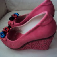 Дамски обувки от еко велур, снимка 1 - Дамски елегантни обувки - 26821656