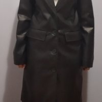 Дамско кожено палто STRADIVARIUS, като НОВО! - Черно
, снимка 2 - Якета - 43803110