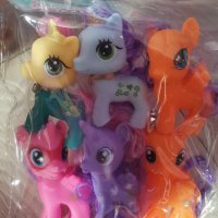 6 бр Малкото Пони My Little Pony пластмасови гумени фигурки играчки, снимка 1 - Фигурки - 36951054