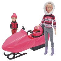 Играчка моторна шейна с кукла и момиченце, снимка 1 - Кукли - 43293587