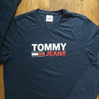 tommy hilfiger tommy jeans longsleeve - страхотна мъжка блуза КАТО НОВА, снимка 5 - Блузи - 43732531