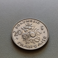 20 франка 1975 Френска Полинезия, снимка 1 - Нумизматика и бонистика - 44906601