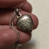 Сребърен синджир с медальон Сърце - отварящ се (208), снимка 10 - Колиета, медальони, синджири - 42979336