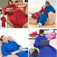 Одеяло с ръкави snuggie, снимка 4 - Олекотени завивки и одеяла - 43187092