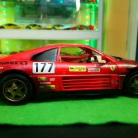 Метална количка Ferrari 348 race 1 :18 Bburago 1989 г., снимка 4 - Колекции - 24629196