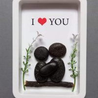 Подарък за Свети Валентин с морски камъчета , снимка 1 - Пана - 43883556