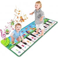 Бебешка музикална подложка Allaugh с 8 музикални звука, музикално килимче с динозаври , снимка 5 - Музикални играчки - 39676330