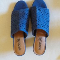 Дам.сандали/чехли-"Madeline"/изк.велур/-№39-цвят-сини. Закупени от Италия., снимка 8 - Сандали - 26229949