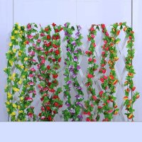 4125 Изкуствена лиана с цветя, 195 см, снимка 5 - Декорация за дома - 42935375