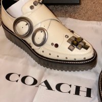 Coach Western Creeper дизайнерски кожени обувки с шипове номер 39- 40, снимка 10 - Дамски елегантни обувки - 40240618