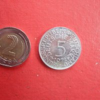 5 марки 1972 сребърна монета Германия , снимка 1 - Нумизматика и бонистика - 39941401