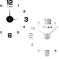 Стенен 3д часовник голям безшумен, снимка 1 - Стенни часовници - 43467323