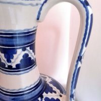 Ръчно изработена и рисувана керамична ваза, снимка 6 - Антикварни и старинни предмети - 33190358