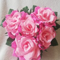 Букети с цветя от хартия, снимка 6 - Декорация за дома - 17297906