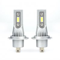  V9 Диодни LED крушки H7, 13w, 1500 lm, без вентилатор, 12V-24V, снимка 2 - Аксесоари и консумативи - 38359073