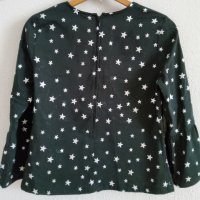 Блуза в черно със сребристи звезди, снимка 1 - Ризи - 37747487