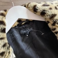 Елегантно палто с леопардов принт, дамско леопардово палто с косъм, пухкаво, еко, S, M, снимка 13 - Палта, манта - 43117202