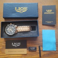 LIGE 8977 луксозен мъжки кварцов водоустойчив часовник, снимка 10 - Мъжки - 40182484