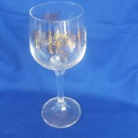 Кристални чаши за вино, високо столче, златна шарка 6 бр, снимка 6 - Чаши - 27608606