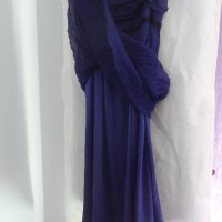 Елегантна синя рокля с подплата, снимка 3 - Рокли - 28661676