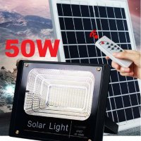 50W Соларна LED лампа, мощен лед прожектор, лед осветление, снимка 1 - Соларни лампи - 31555384