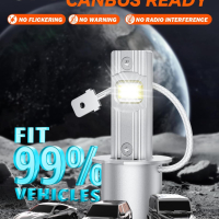 Zethors H3 LED крушка за фарове, с 16000 RPM охлаждащ вентилатор, опаковка от 2 броя, снимка 6 - Аксесоари и консумативи - 44900744