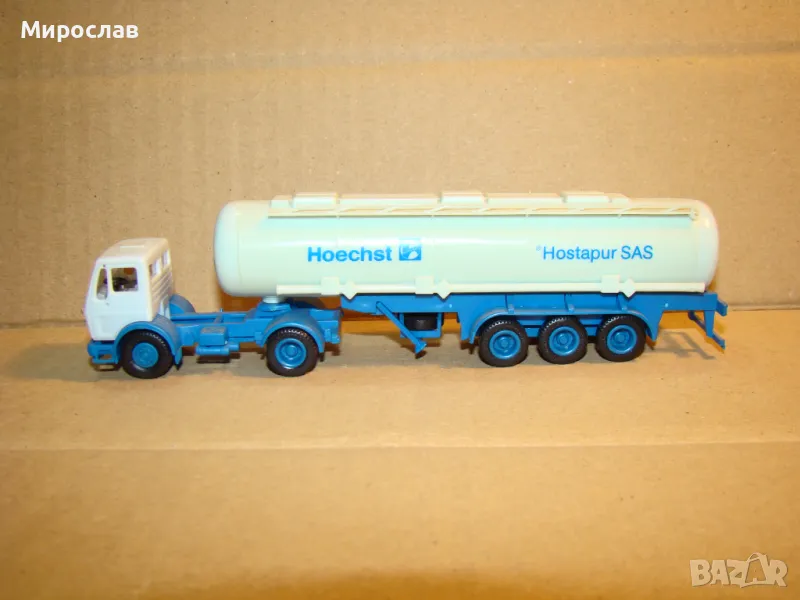 HERPA 1:87 H0 MERCEDES ТИР КАМИОН ИГРАЧКА МОДЕЛ ЦИСТЕРНА, снимка 1