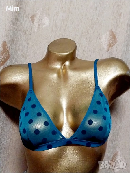 XS Зелено бюстие/ сутиен /на релефни точки , снимка 1