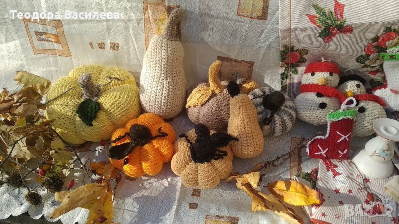 Плетени играчки/ декорация, коледен текстил, снимка 1